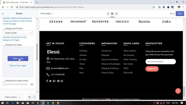 Elessi Shopify Theme - Footer Config смотреть онлайн