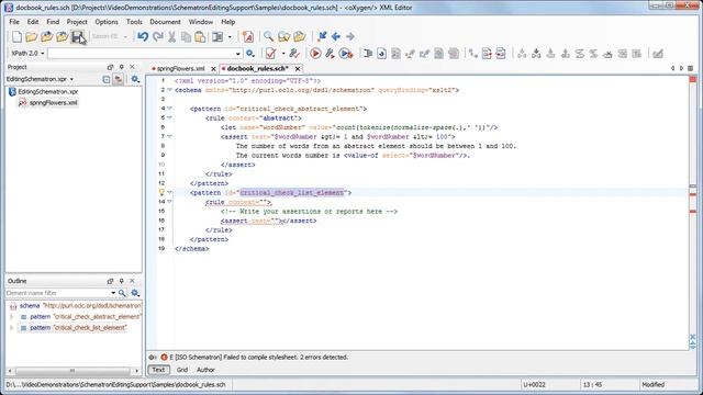 Editing Schematron Schemas in oXygen XML Editor 15.2 смотреть онлайн