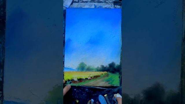 My most unfortunate painting Моя самая неудачная картина. пейзаж мелками Алёнин смотреть онлайн