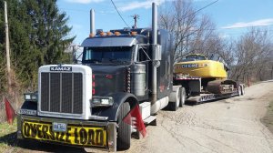 Дальнобой по США. Очередной рейс. Погрузка и разгрузка экскаватора и трактора