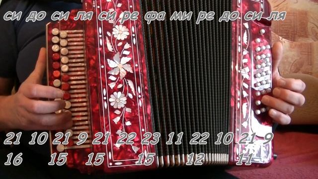 Полонез Огинского(часть 1) видеоразбор(ноты,цифры) на гармони. смотреть онлайн
