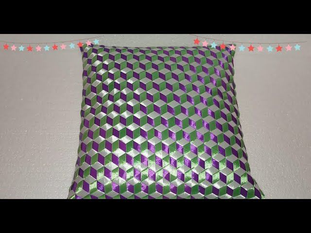Наволочка из атласных лент/плетение лентами/узор 3Д смотреть онлайн