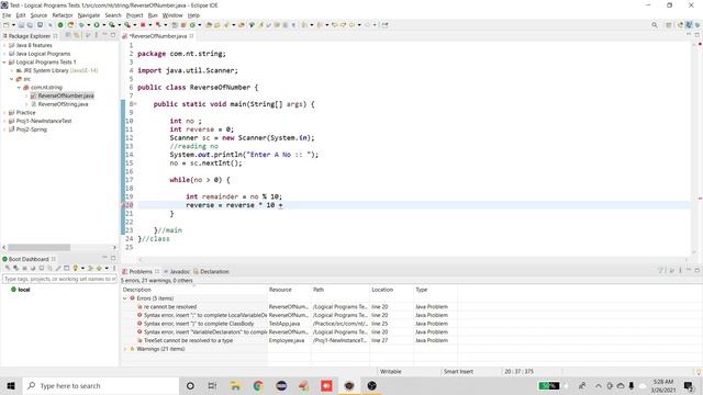 Finding reverse of a number in java || ||Finding palindrom No or Not in java смотреть онлайн