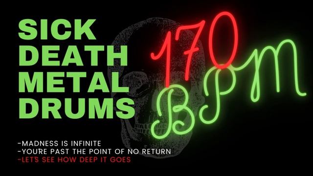 DEATH METAL DRUM TRACK #14| 170 BPM смотреть онлайн
