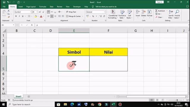 Cara Memunculkan Simbol Pi di Excel смотреть онлайн