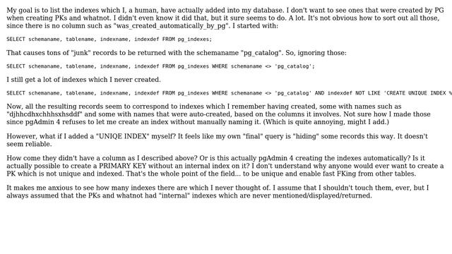 Is there a better way to exclude all "not actively created by a human" indexes than what I'm doing? смотреть онлайн
