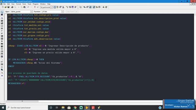 33 - Trabajando el Formulario Mantenimiento de Productos - Guardar datos - Reportes de VFP смотреть онлайн