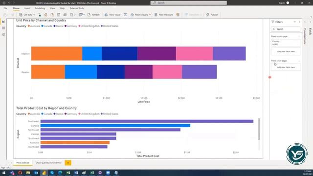 Power BI Stacked Bar Chart Filter | Using Filter Stacked Bar chart | Power BI Course смотреть онлайн