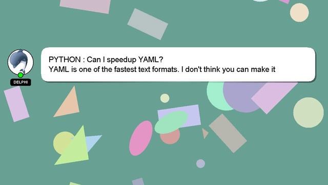 PYTHON : Can I speedup YAML? смотреть онлайн