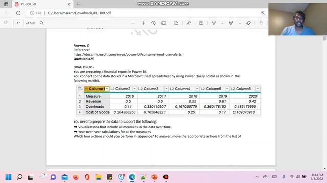 PL 300 Power Bi Associate certification real exam Question and answers June 2022 15 to 33 смотреть онлайн