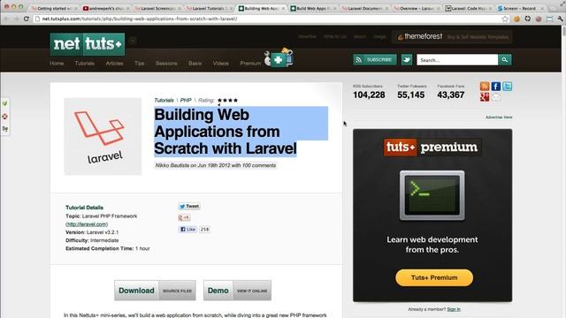 Laravel 3 Tutorials смотреть онлайн