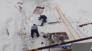 Монтаж Фронтона, подшив карниза. Профлист, металлочерепица