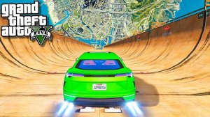 БЕЗУМНЫЙ СПУСК БЕЗ ТОРМОЗОВ В ГТА 5! ОГРОМНАЯ РАМПА ЭКСПЕРИМЕНТ ОБЗОР МОДА В GTA 5! ГТА 5 МОДЫ MODS