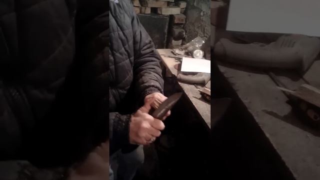 Небольшой тест обзор кованого ножа из стали х12мф смотреть онлайн