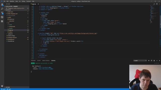 Vuetify shopping cart - Shopping cart search product - vuetify with vuejs смотреть онлайн