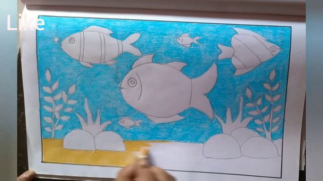easy fish drawing for kids/ fish drawing/ aquarium drawing/easy aquarium drawing for kids смотреть онлайн