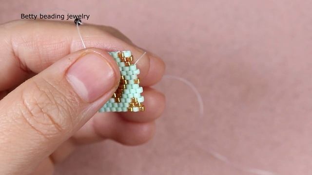 Браслет - Beaded bracelet with rhombus design and bicon beads .jewelry making at home смотреть онлайн