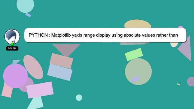 PYTHON : Matplotlib yaxis range display using absolute values rather than offset values? смотреть онлайн