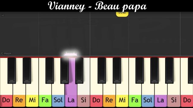Vianney - Beau papa (Piano très facile pour enfant ou débutant) смотреть онлайн