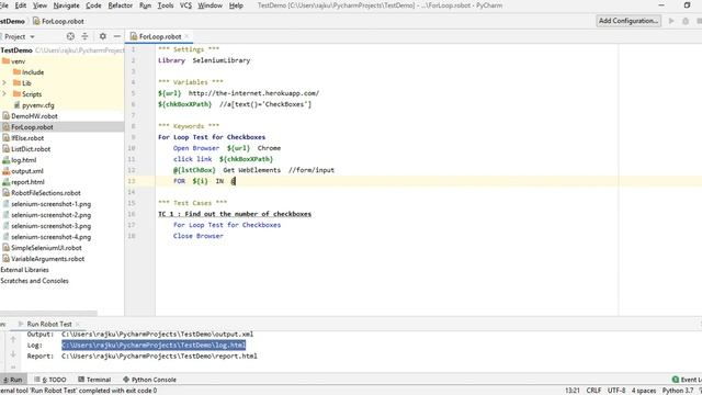 Robot Framework Tutorial - Python - Selenium (Part-10) : For Loop смотреть онлайн