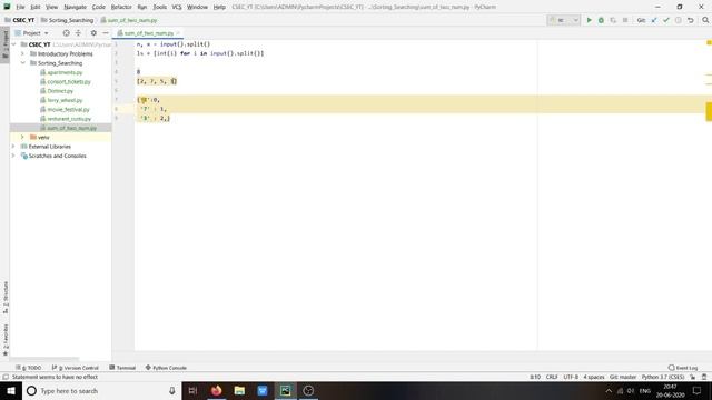 PYTHON Sum of Two Values Algorithm - CSES Sorting and Searching #7 смотреть онлайн