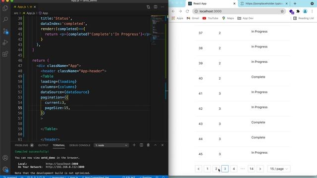 How to add Pagination, Sorting and Filters in Ant Design Table component using ReactJS app смотреть онлайн