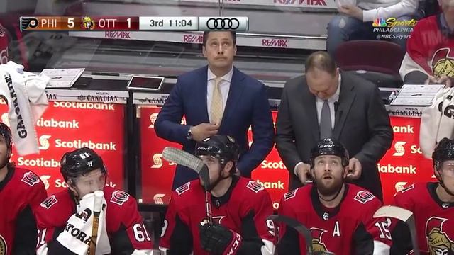 Brandon Manning Fortunate Goal Off The Glass - Philadelphia Flyers vs Ottawa Senators 2/24/18 смотреть онлайн
