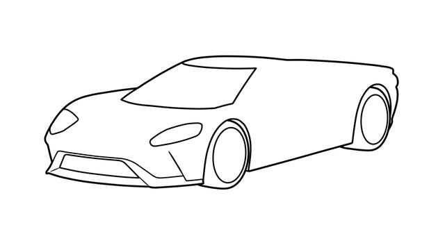 How to draw a FORD GT 2016 / drawing ford gt 2017 sports car смотреть онлайн