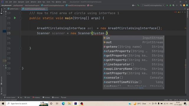 How to find area of Circle using Interface | Most Important asked question in interview смотреть онлайн