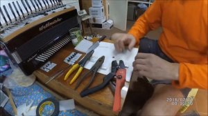 Аккордеон ремонт правой механики (правой стороны)