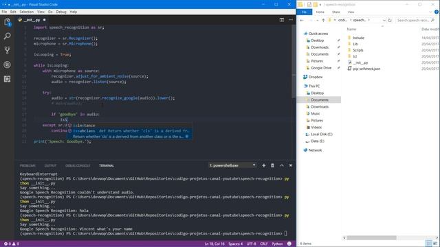 Speech Recognition (Python, virtualenv e pyaudio) смотреть онлайн