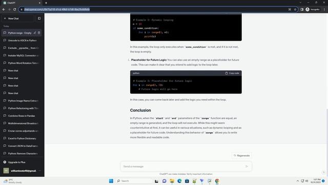 Python range No iteration when start end смотреть онлайн