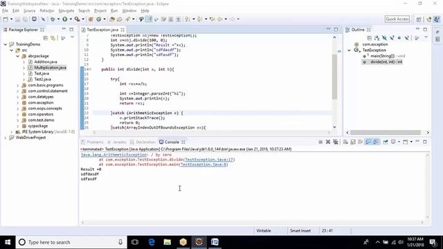 Exception Handling in Java | Custom Exception смотреть онлайн
