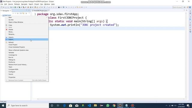 Create First JDBC project and jar file and Import properties from jar file смотреть онлайн
