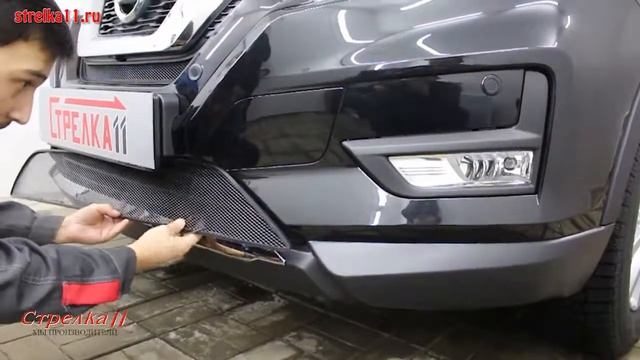 Защита радиатора NISSAN X-TRAIL (T32) III рестайлинг 2017г.в. (Черный) - strelka11.ru смотреть онлайн