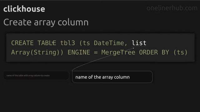 Create array column #clickhouse смотреть онлайн
