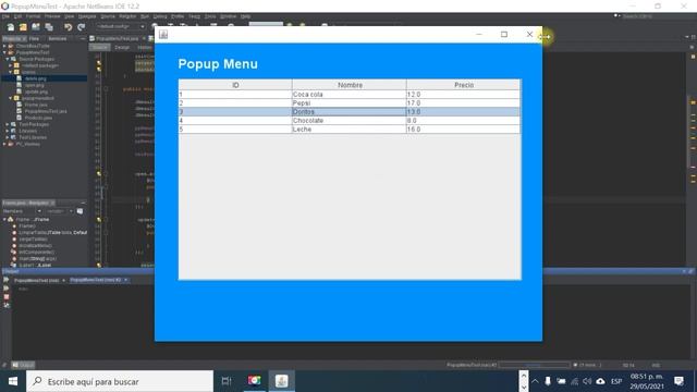 Popup menu en Java + Apache NetBeans 12.2 | Menú contextual (Clic derecho) ✅ смотреть онлайн