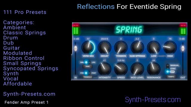 Eventide Spring Reverb Fender Twin Preset смотреть онлайн