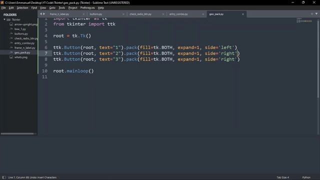PYTHON TKINTER GUI SIMPLIFIED - The Pack manager смотреть онлайн