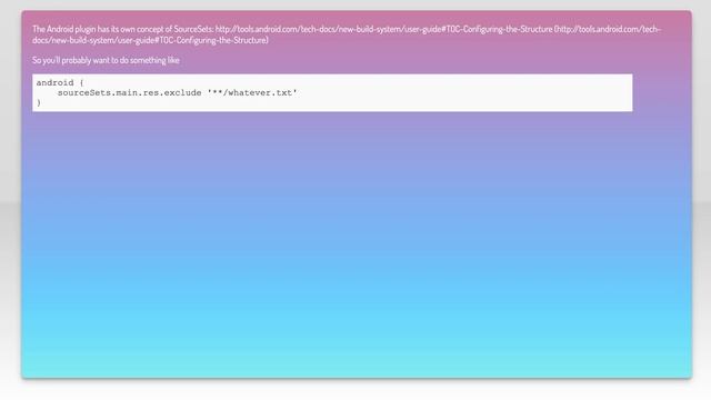 How to exclude certain files from Android Studio gradle builds? смотреть онлайн