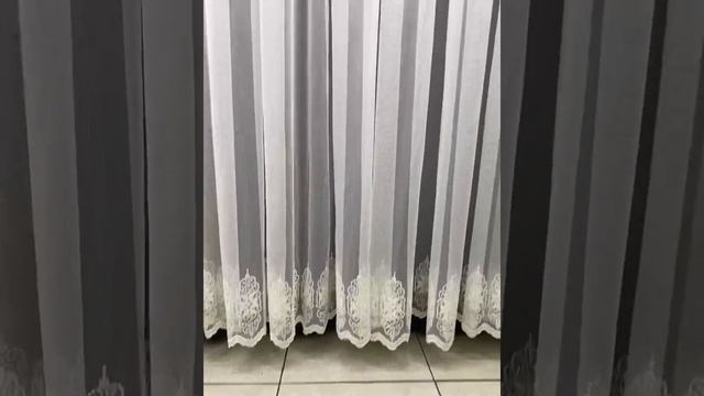 Тюль в спальню или для зала низом на бамбуке Цвет: Молочный смотреть онлайн