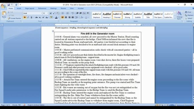 Как заполнять fire/abandon ship drill report? смотреть онлайн