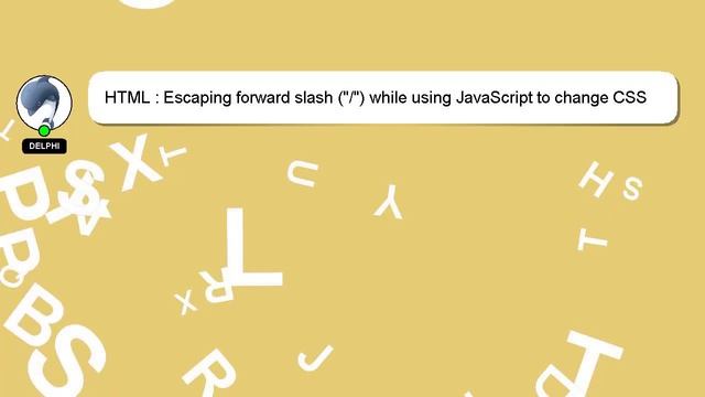 HTML : Escaping forward slash ("/") while using JavaScript to change CSS class смотреть онлайн