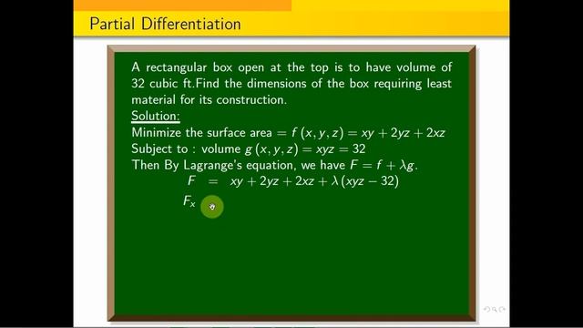 A rectangular box open at the top is volume of 32 c.c Find the least material dimensions of the bo смотреть онлайн