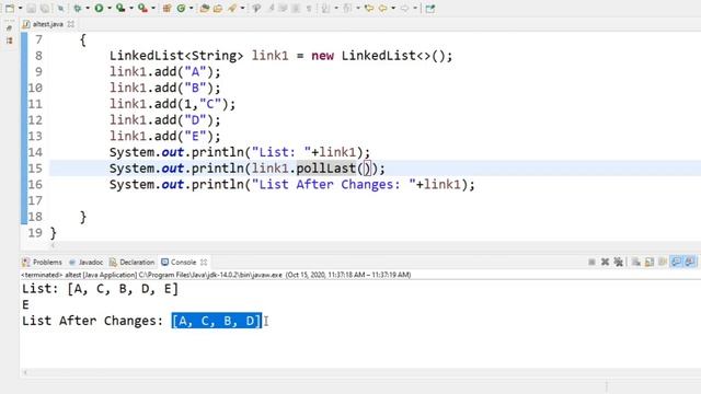 Java LinkedList Tutorial #5 | poll(), pollFirst(), pollLast(), peek(), peekFirst(), peekLast() смотреть онлайн