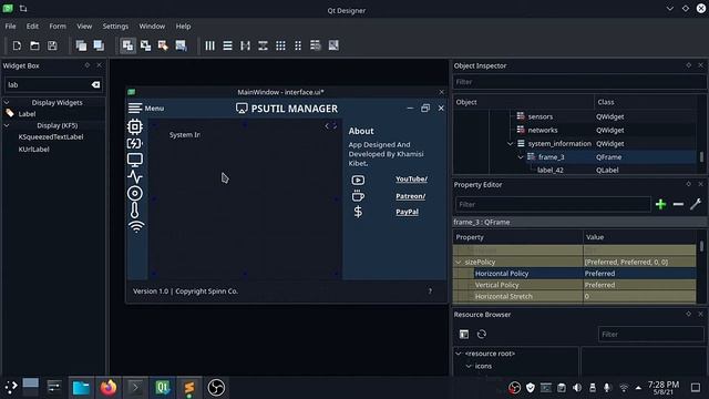 #7 Desktop App To Monitor All System Information | Python | PYQT | PYSIDE2/6 | PSUTIL Modern GUI/ U смотреть онлайн
