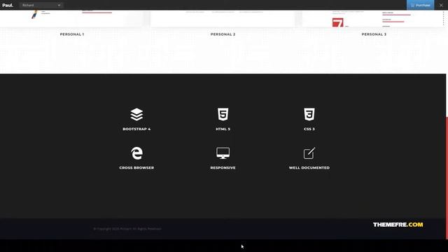 Richard - Onepage Personal WordPress Theme resume website creative cv Tachibana смотреть онлайн