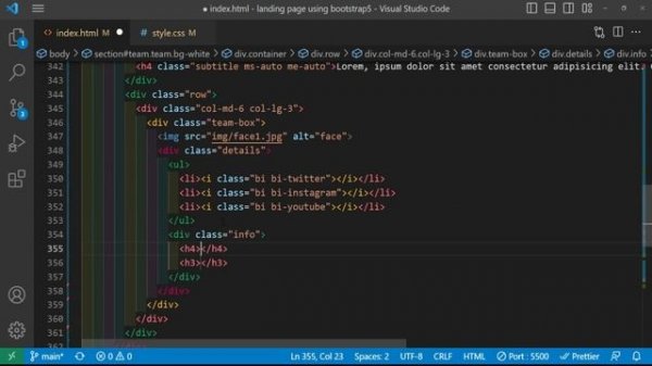 Learn How to Create a Landing Page with Bootstrap 5 - Bootstrap 5 Tutorial