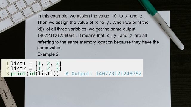 How to use function id() in Python? - with practical example смотреть онлайн
