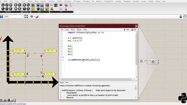 Draw rectangle in GhPython with 2 corners. смотреть онлайн